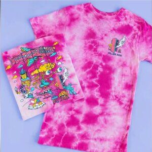 Killer Acid Head in the Clouds Cotton Candy Pink T-shirt